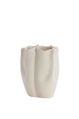 Elegant Cream Sanguli Ceramic Vase - 28x27.5x36.5 cm
