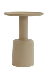 Beige Milaki Round Side Table 39x52 cm