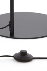 Solna Floor Lamp with Smoked Glass and Matte Black Finish, 45x29.5x160 cm