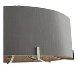Veyron 6 Light Pendant Polished Nickel With Grey Shade