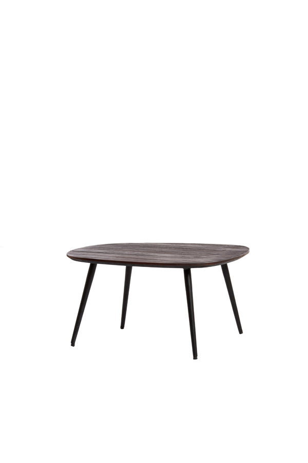Rustic Nesting Coffee Tables Set of 3 in Distressed Wood and Black Metal