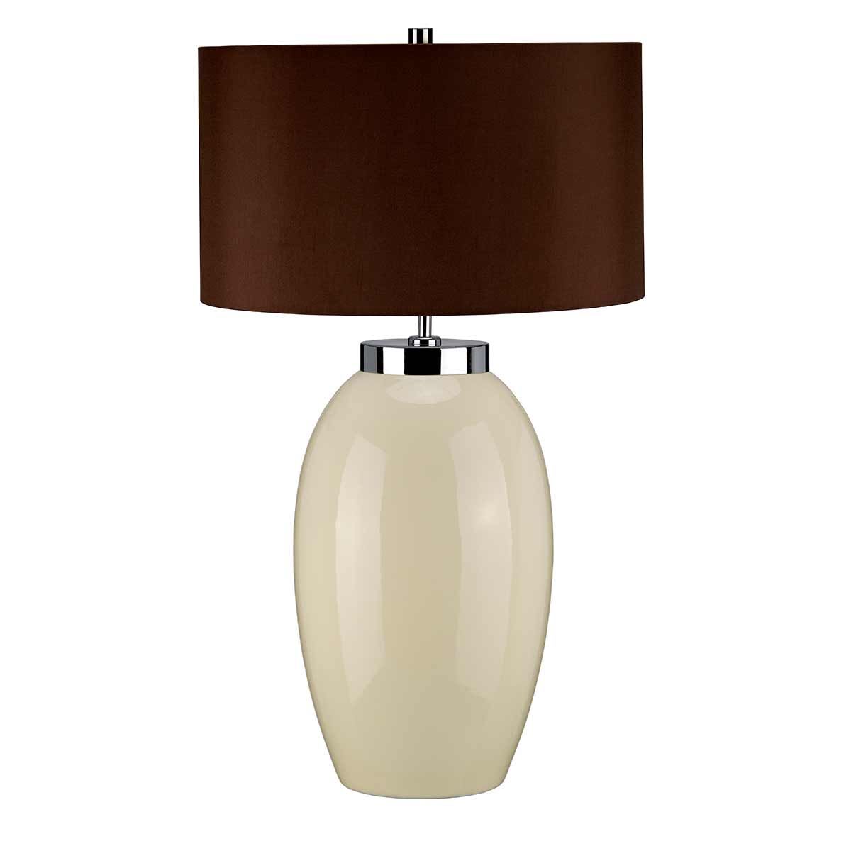 Victor Grand Porcelain Table Lamp with Empire Shade - Cream Finish