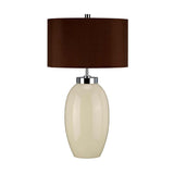 Victor Cream Porcelain Table Lamp with Faux Silk Empire Shade