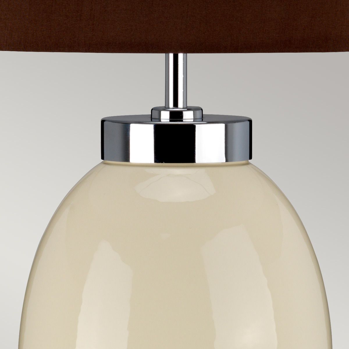 Victor Cream Porcelain Table Lamp with Faux Silk Empire Shade