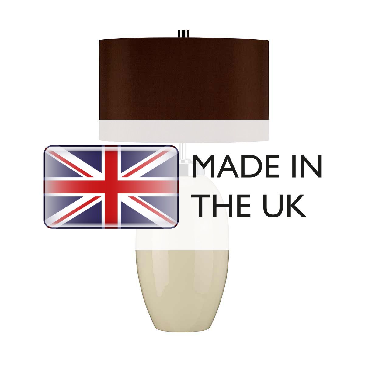 Victor Cream Porcelain Table Lamp with Faux Silk Empire Shade