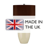 Victor Cream Porcelain Table Lamp with Faux Silk Empire Shade