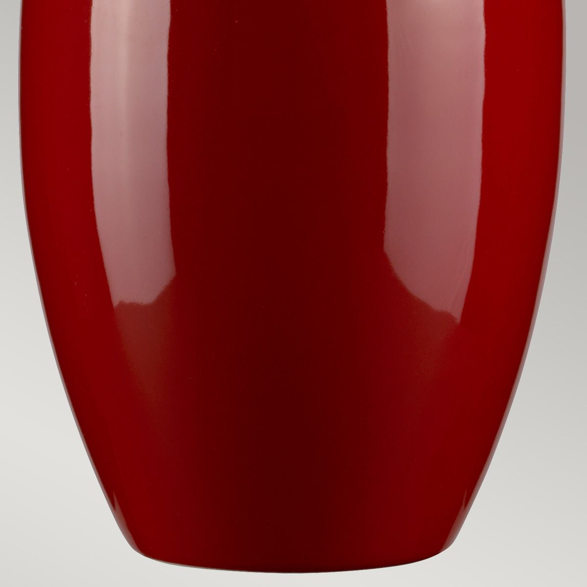 Chic Red Accent Victor Porcelain Table Lamp with Cream Shade