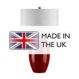 Chic Red Accent Victor Porcelain Table Lamp with Cream Shade