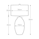 Chic Red Accent Victor Porcelain Table Lamp with Cream Shade