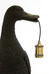 Elegant Black Duck Table Lamp 32x31x65 cm