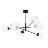 Vignette 6 Light Pendant Matt Black With Closed Glass
