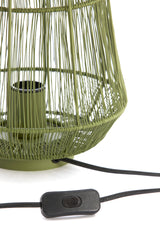Olive Green Banjar Table Lamp - 24x33 cm