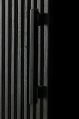 Sleek Black Abage Wood Cabinet 150x40x80 cm