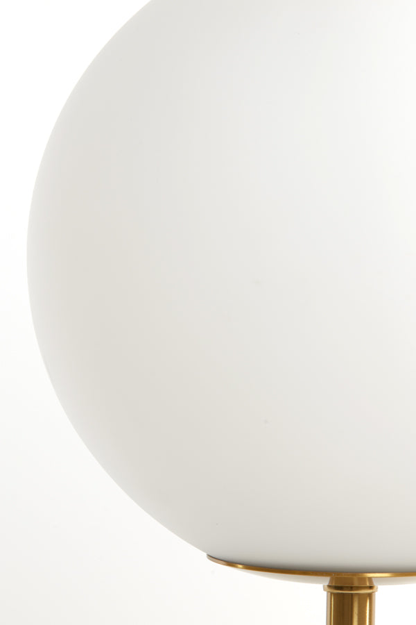 Elegant Medina Table Lamp with Antique Bronze and Frosted White Glass – 20x35 cm