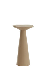 Compact Taupe Side Table 28x28x53 cm - Abala Matte Finish