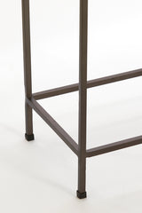 Set of 2 Console Tables in Brown Marble and Wood - Sizes 120x21x72 & 140x25x82 cm