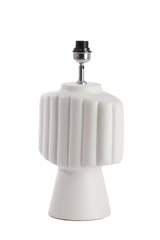 Sculptural Matt Cream Ceramic Lamp Base, 29.5x18.5x49 cm