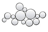 Cielo Circles Black Matte Mirror 127x3.5x64.5 cm