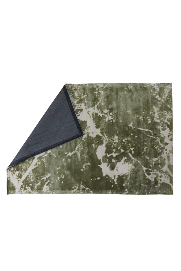 Olive Green & Light Grey Sjors Rug - 300x200 cm