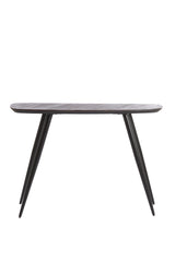 Antique-Style Console Table in Distressed Wood Finish - 118x37x82 cm