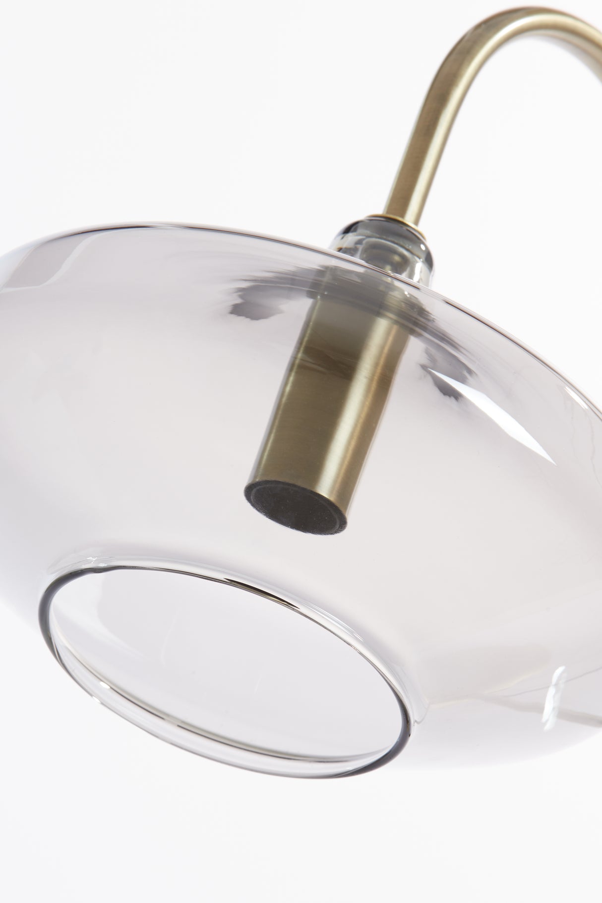 Solna Antique Bronze and Smoked Glass Table Lamp - E14, 31x22x50 cm