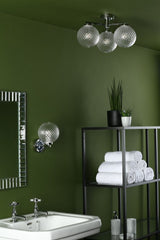 Wayne Bathroom Wall Light Polished Chrome Glass IP44