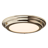 Elegant Welland Medium Bathroom Flush Light in Polished Brass