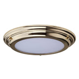 Elegant Welland Medium Bathroom Flush Light in Polished Brass