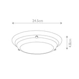 Welland Ultra Slim LED Flush Ceiling Light - Polished Chrome