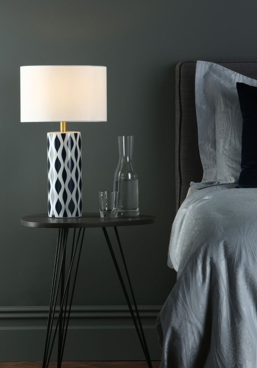 Weylin White Faux Silk Drum Shade 32cm
