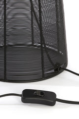 Matte Black Aboso Table Lamp - 24cm Diameter, 54cm Height