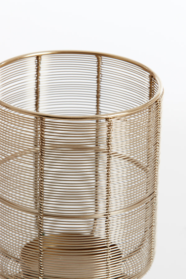 Glistening Gold Tealight Holder Ø15x25 cm Dioso Design