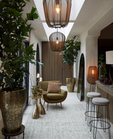 Elegant Tripod Floor Lamp in Dark Green, Ø42x132 cm - Plumeria Design
