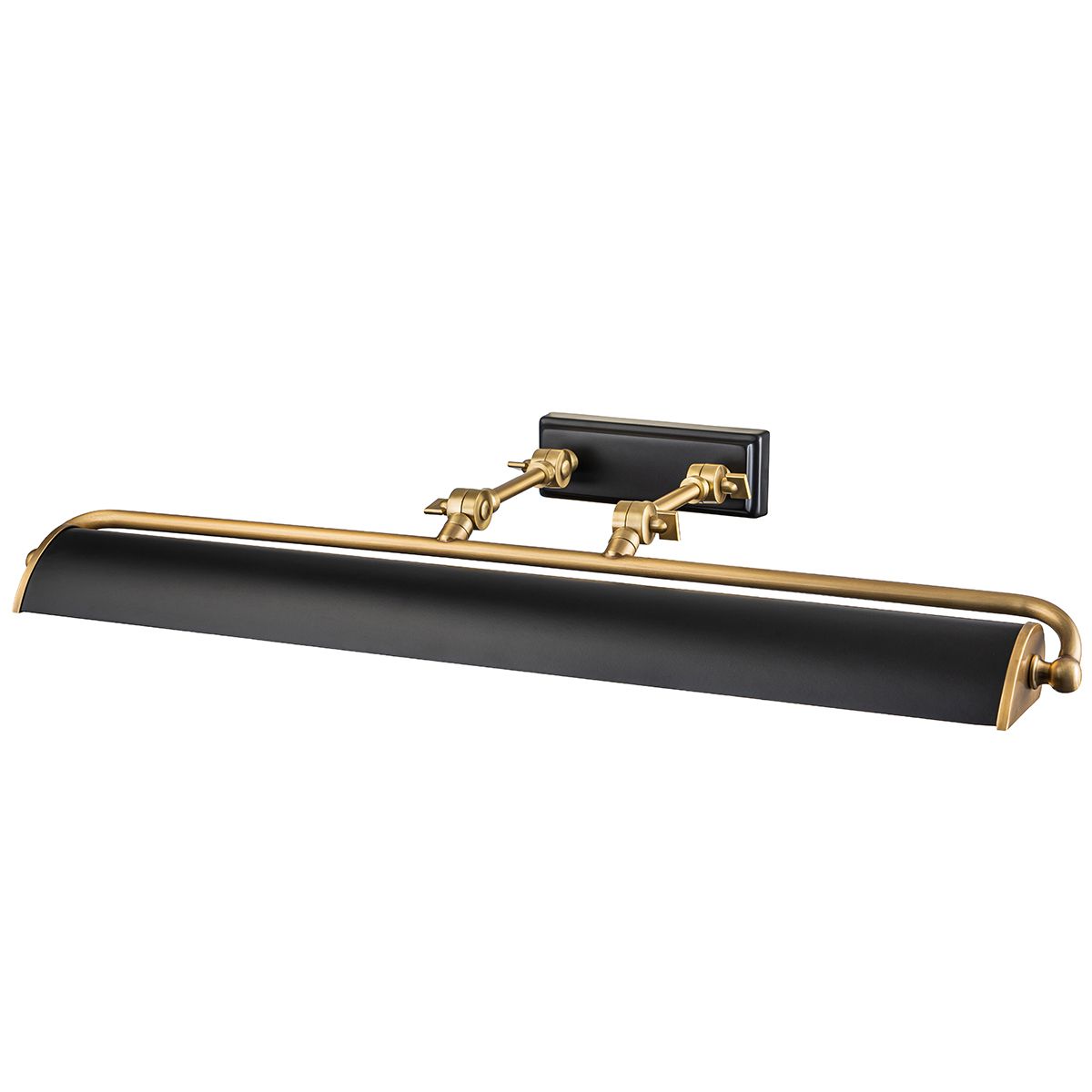 Winchfield 4lt Large Picture Light Aged Brass & Matte Black