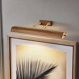 Winchfield 4lt Large Picture Light Aged Brass & Oak Effect