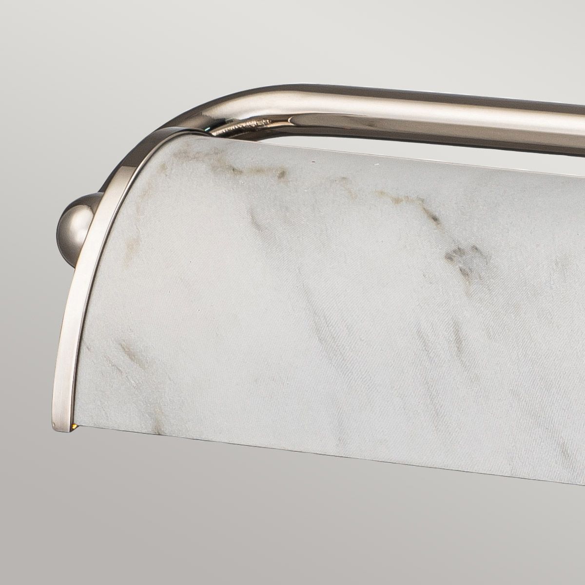 Winchfield 4lt Large Picture Light Polished Nickel & White Marble Effect