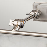 Winchfield 4lt Large Picture Light Polished Nickel & White Marble Effect