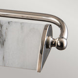 Winchfield 4lt Large Picture Light Polished Nickel & White Marble Effect