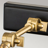 Winchfield 2lt Medium Picture Light Aged Brass & Matte Black