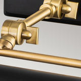 Winchfield 2lt Medium Picture Light Aged Brass & Matte Black