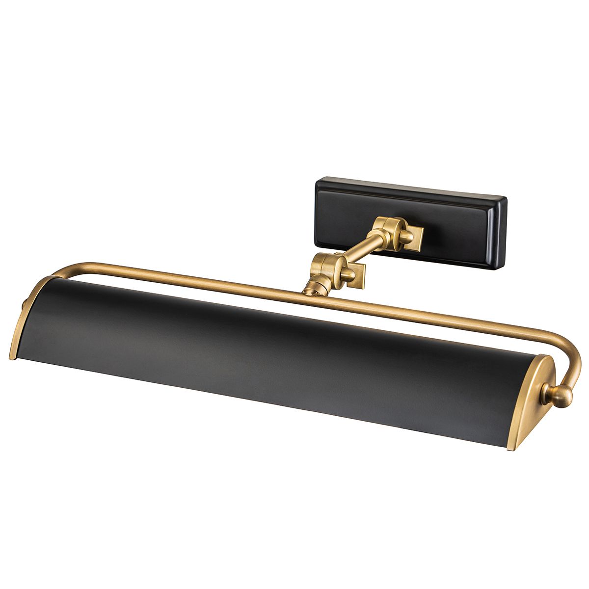 Winchfield 2lt Medium Picture Light Aged Brass & Matte Black