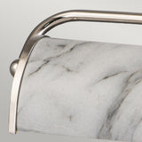 Winchfield 2lt Medium Picture Light Polished Nickel & White Marble Effect