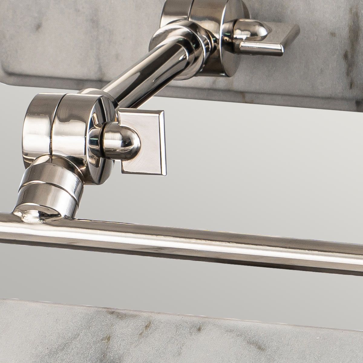 Winchfield 2lt Medium Picture Light Polished Nickel & White Marble Effect