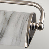 Winchfield 2lt Medium Picture Light Polished Nickel & White Marble Effect
