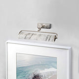 Winchfield 2lt Medium Picture Light Polished Nickel & White Marble Effect