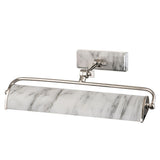 Winchfield 2lt Medium Picture Light Polished Nickel & White Marble Effect