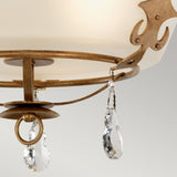 Windsor Royal Glow 3-Light Semi-Flush Pendant