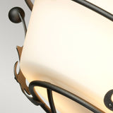 Windsor Graphite 3-Light Crown Pendant/Semi-Flush Chandelier