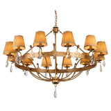 Regal Gold Patina 12-Light Chandelier - Windsor Collection