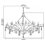 Regal Gold Patina 12-Light Chandelier - Windsor Collection
